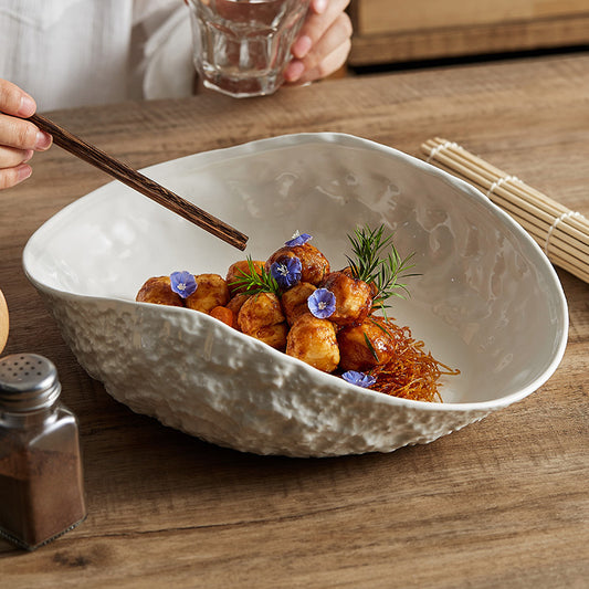 Rock Pattern Ceramic Plates - Crisp Habitat