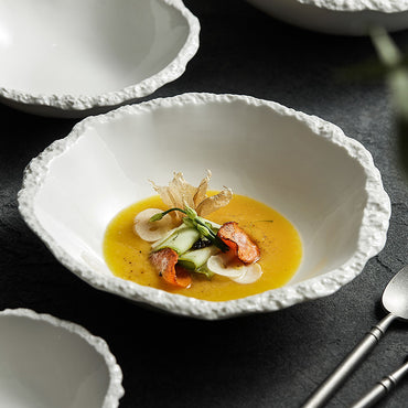 Rock Pattern Ceramic Soup Bowl - Crisp Habitat