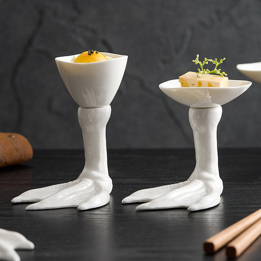 Creative Goose Foot Ceramic Plate - Crisp Habitat