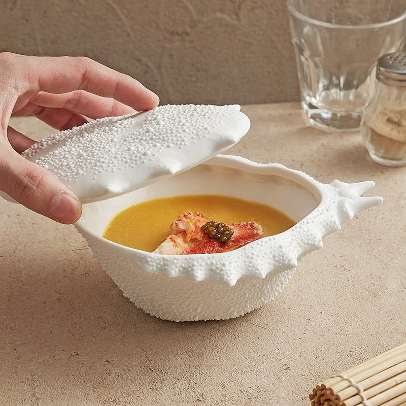 Creative Crab-shaped Ceramic Soup Bowl / Noodle Bowl for Hotels and Restaurants - Crisp Habitat