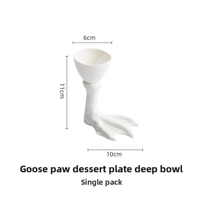 Creative Goose Foot Ceramic Plate - Crisp Habitat