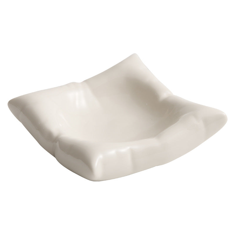 Square Ceramic Dinner Plates - Crisp Habitat