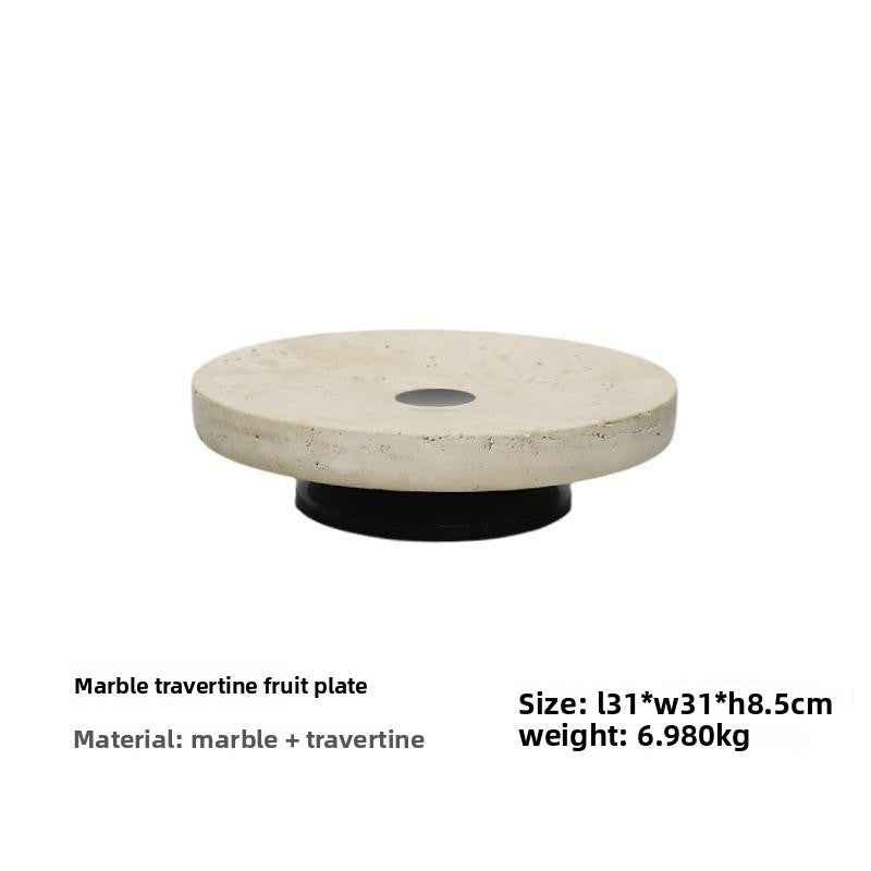 Solin Travertine Pedestal Stand - Crisp Habitat