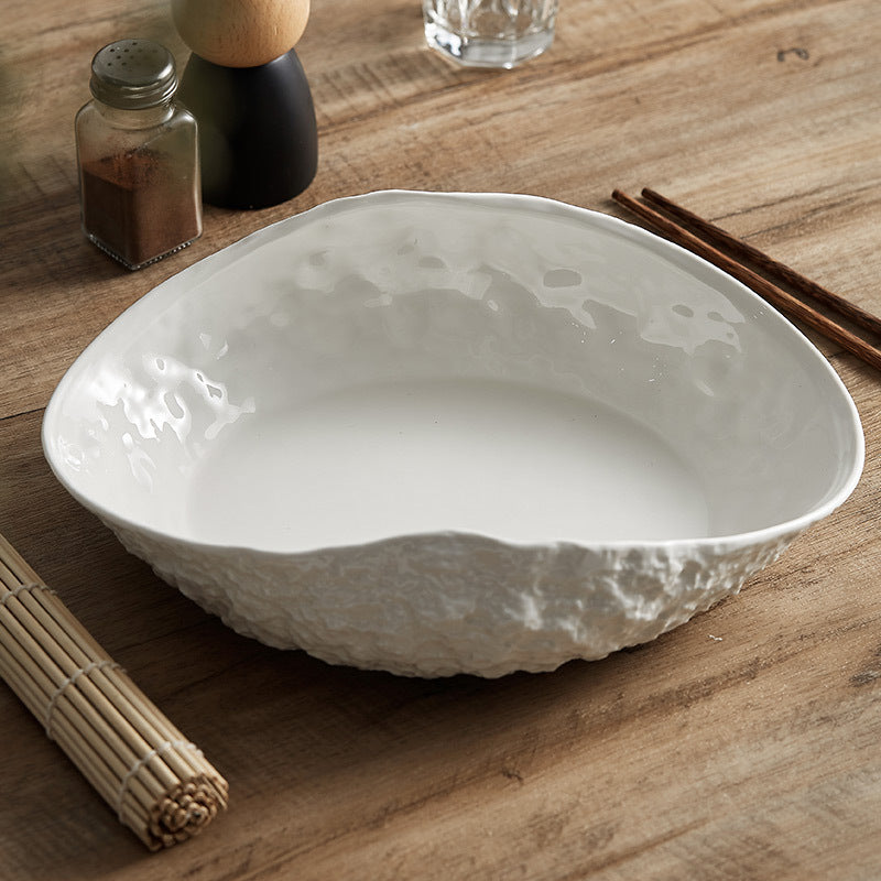 Rock Pattern Ceramic Plates - Crisp Habitat