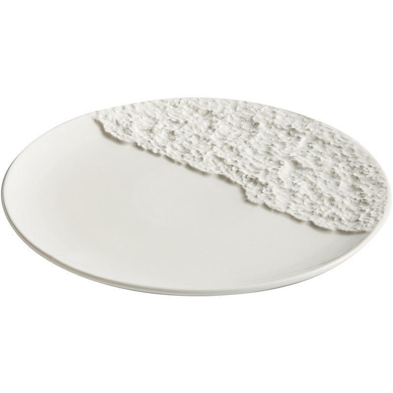 Rock Pattern Ceramic Dinner Plates - Crisp Habitat