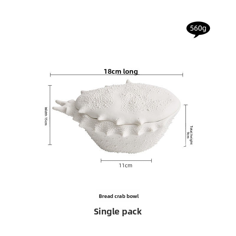 Creative Crab-shaped Ceramic Soup Bowl / Noodle Bowl for Hotels and Restaurants - Crisp Habitat