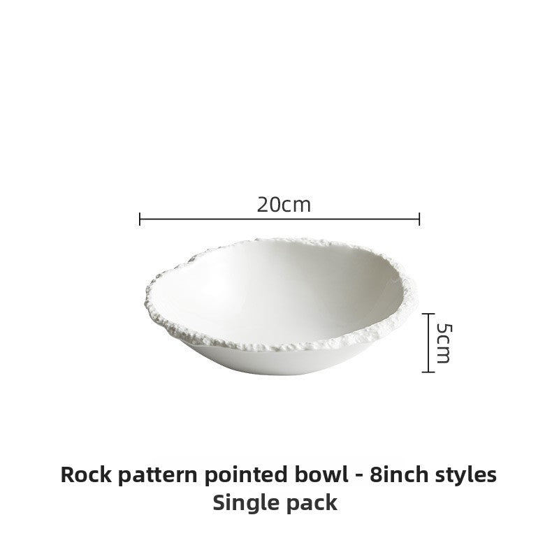 Rock Pattern Ceramic Soup Bowl - Crisp Habitat