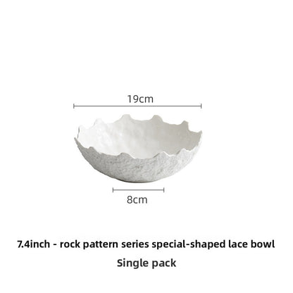 Rock Pattern Ceramic Bowl - Crisp Habitat