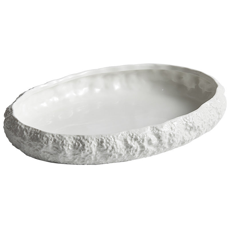 Rock Pattern Porcelain Soup Plates - Crisp Habitat