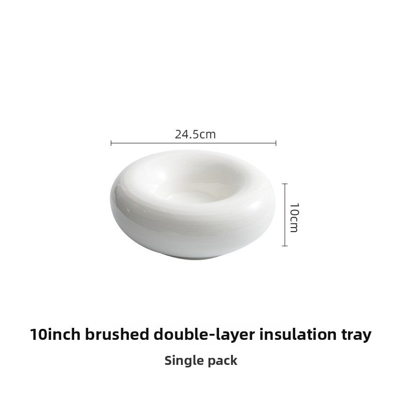 White Ceramic Insulation Plate - Crisp Habitat