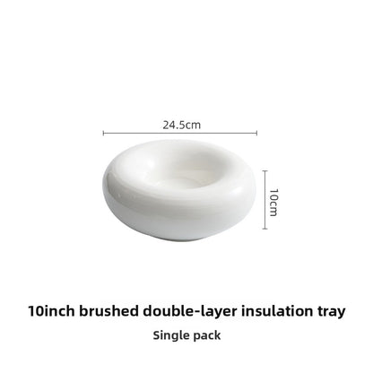 White Ceramic Insulation Plate - Crisp Habitat