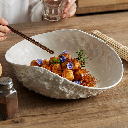 Rock Pattern Ceramic Plates - Crisp Habitat