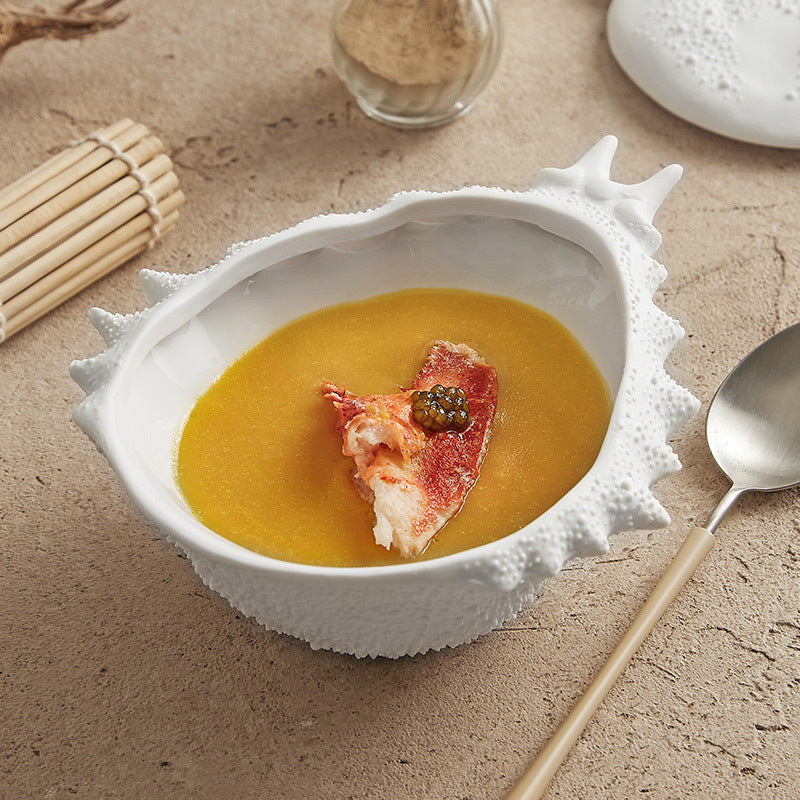 Creative Crab-shaped Ceramic Soup Bowl / Noodle Bowl for Hotels and Restaurants - Crisp Habitat