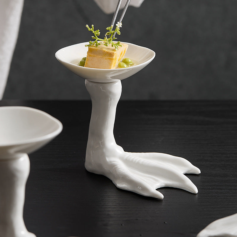 Creative Goose Foot Ceramic Plate - Crisp Habitat