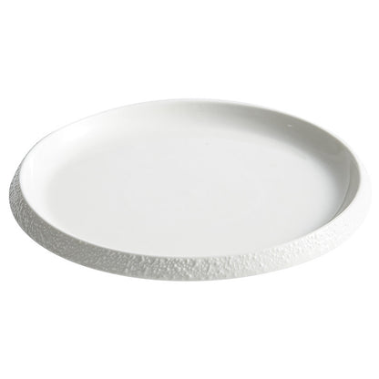 Decorative Stone Edge Porcelain Dinner Plate - Crisp Habitat