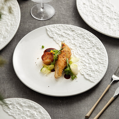 Rock Pattern Ceramic Dinner Plates - Crisp Habitat