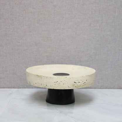 Solin Travertine Pedestal Stand - Crisp Habitat