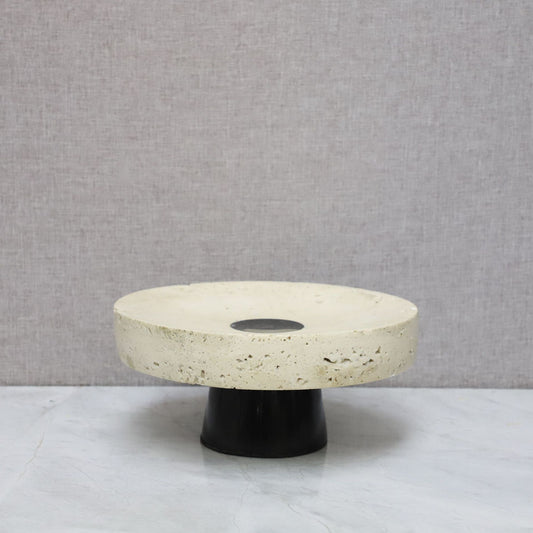 Solin Travertine Pedestal Stand - Crisp Habitat