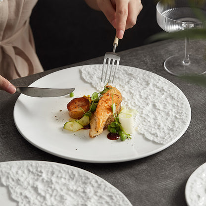 Rock Pattern Ceramic Dinner Plates - Crisp Habitat