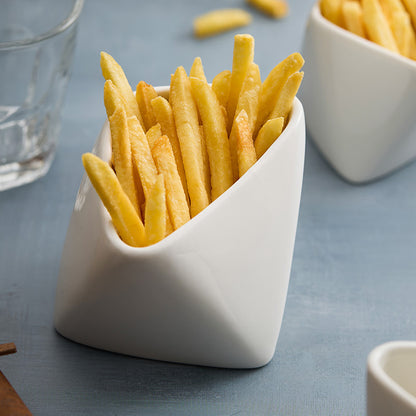 Folded Edge Porcelain Snack Bowls - Crisp Habitat