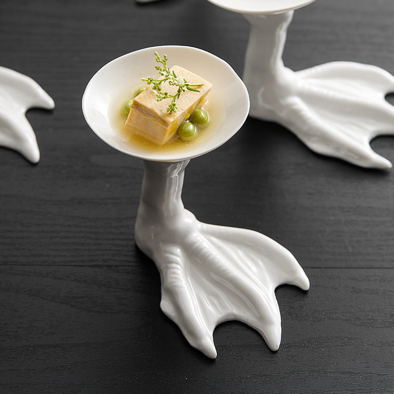Creative Goose Foot Ceramic Plate - Crisp Habitat